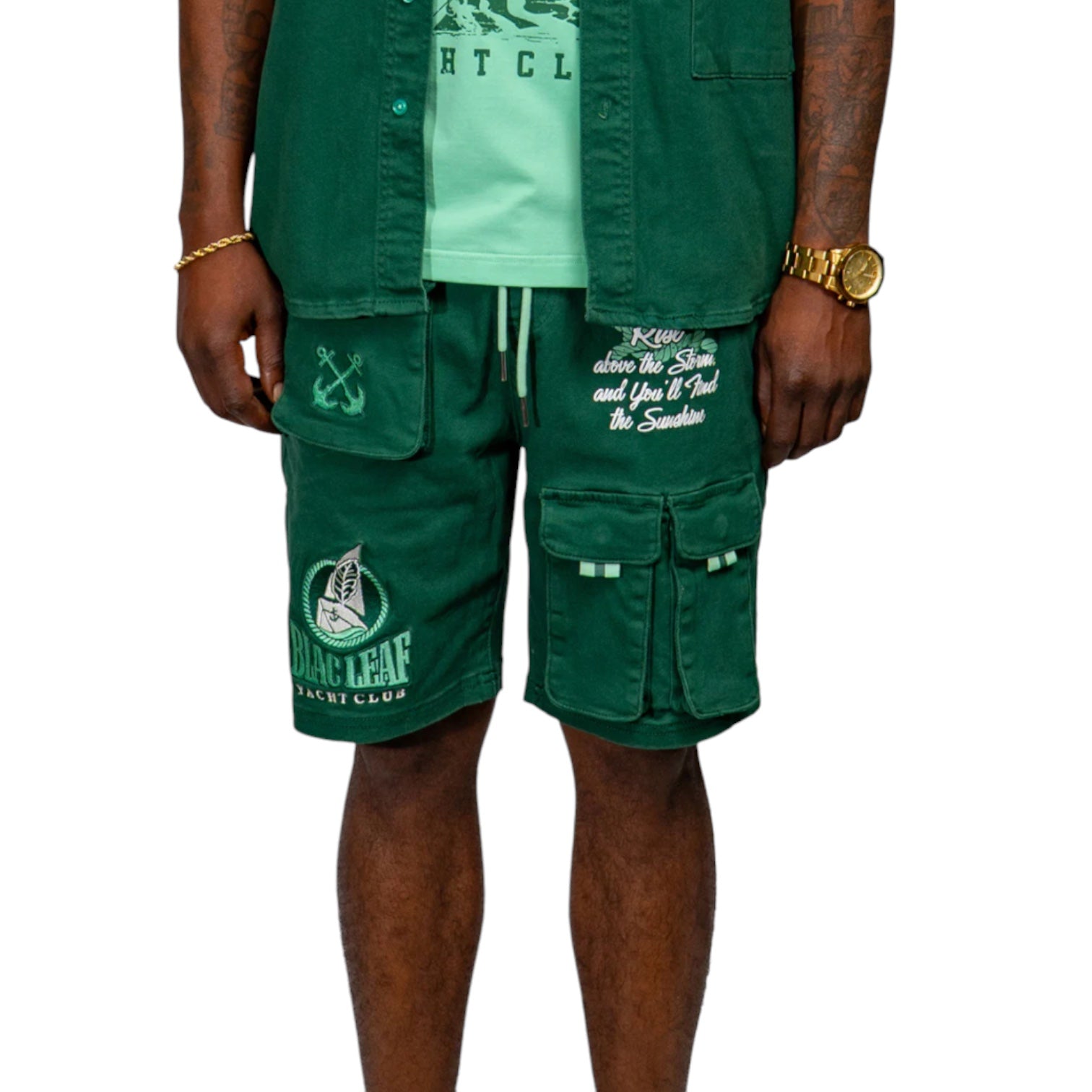 BLAC LEAF: Yacht Club Utility Shorts 113